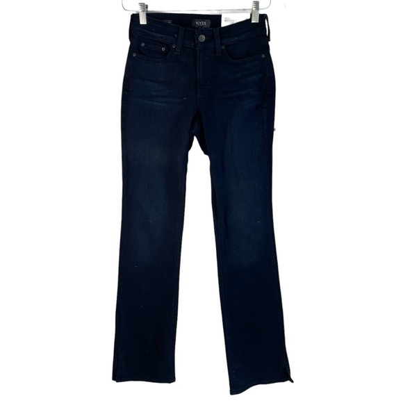 NWT NYDJ Billie Mini Bootcut Jean w/ Side Slit, Size 0 - Picture 1 of 8